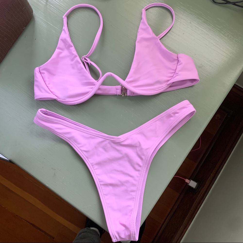 Zaful purple bathing suit.